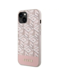 Véritable GUESS Case GUHMP14SHGCFSEP pour iPhone 14 (Compatible avec Magsafe GCUBE Stripes / rose) 2