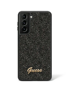 Véritable GUESS Case GUHCS23SHGGSHK pour SAMSUNG S23 (Fixed Glitter / black)