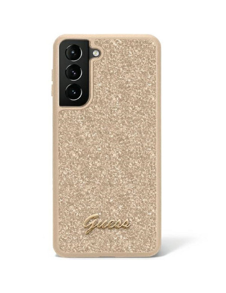 Véritable GUESS Case GUHCS23SHGGSHD pour SAMSUNG S23 (Fixed Glitter / Gold)