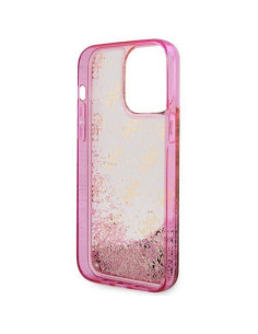 Véritable GUESS Case GUHCP14LLC4PSGP pour iPhone 14 PRO (Liquid Glitter 4G Translucent / Pink) 2