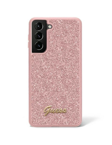 Véritable GUESS Case GUHCS23SHGGSHP pour SAMSUNG S23 (Fixed Glitter / pink)