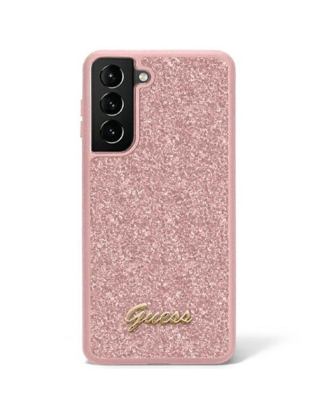 Véritable GUESS Case GUHCS23SHGGSHP pour SAMSUNG S23 (Fixed Glitter / pink)