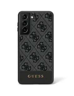 Véritable GUESS Case GUHCS23LG4GLGR pour SAMSUNG S23 Ultra (4G Bottom Stripe / noir)