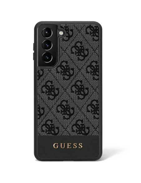 Véritable GUESS Case GUHCS23LG4GLGR pour SAMSUNG S23 Ultra (4G Bottom Stripe / noir)