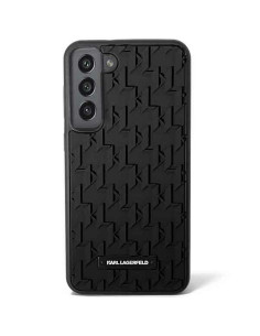 Véritable KARL LAGERFELD Case KLHCS23SRUPKLPK pour SAMSUNG S23 (Caoutchouc Mono Logo Plate / noir) 2