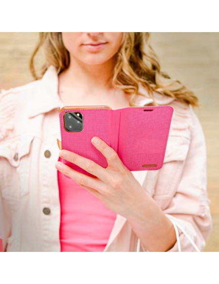 Etui Canvas pour IPHONE 16 Pro rose