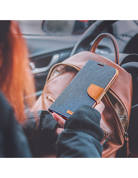 Etui Canvas pour IPHONE 16 Pro Max bleu marine
