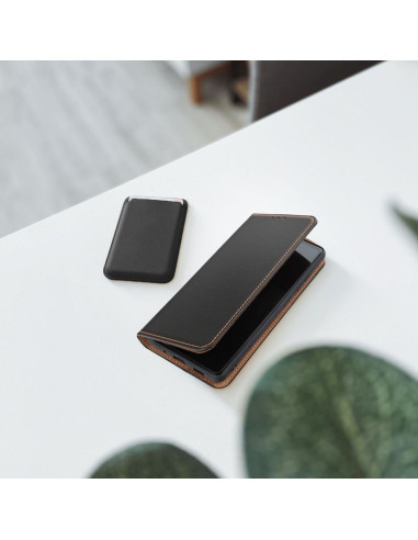 Etui en cuir SMART PRO pour IPHONE 16 Pro Max noir