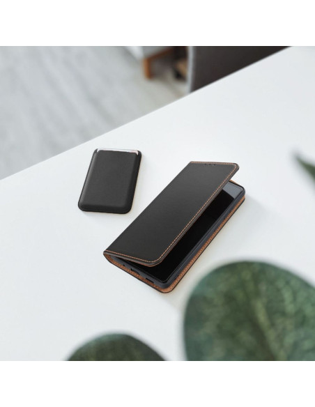 Etui en cuir SMART PRO pour IPHONE 16 Pro Max noir