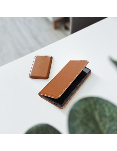 Étui en cuir SMART PRO pour IPHONE 16 Pro Max marron