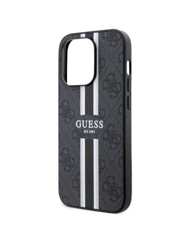 GUESS case for IPHONE 14 Pro Max compatible with MagSafe GUHMP14XP4RPSK (4G Printed Stripes) black