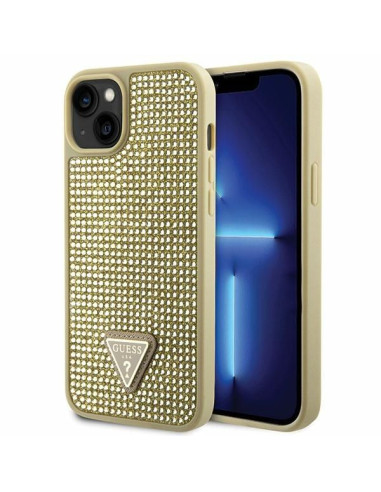 GUESS Coque pour IPHONE 13 / 14 / 15 GUHCP14SHDGTPD (Rhinestone Triangle) or
