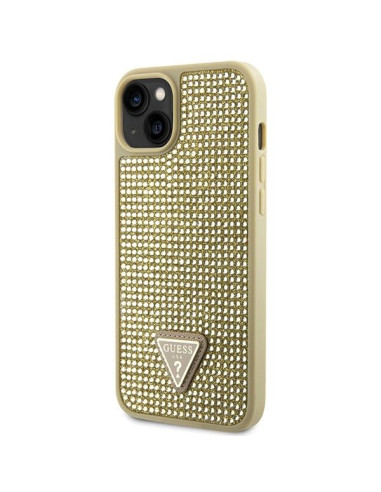 GUESS Coque pour IPHONE 13 / 14 / 15 GUHCP14SHDGTPD (Rhinestone Triangle) or