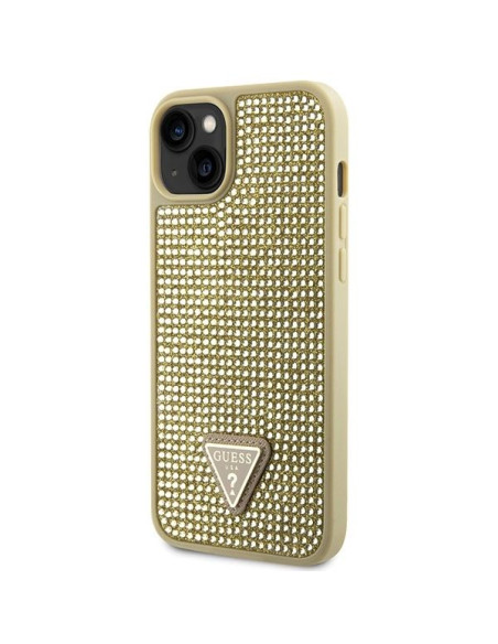 GUESS Coque pour IPHONE 13 / 14 / 15 GUHCP14SHDGTPD (Rhinestone Triangle) or