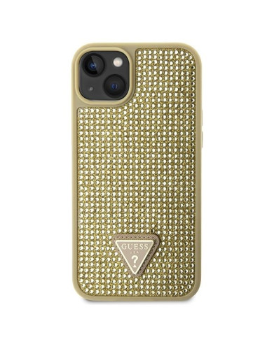 GUESS Coque pour IPHONE 13 / 14 / 15 GUHCP14SHDGTPD (Rhinestone Triangle) or