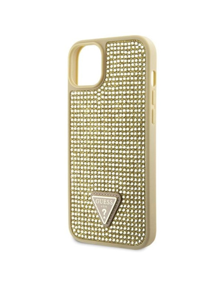 GUESS Coque pour IPHONE 13 / 14 / 15 GUHCP14SHDGTPD (Rhinestone Triangle) or