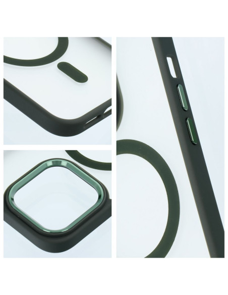 MATTE MAG COVER case compatible with MagSafe for IPHONE 16 Plus green