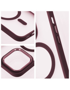 MATTE MAG COVER case compatible with MagSafe for IPHONE 16 Pro plum red 2
