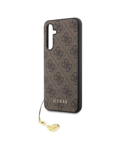 Véritable GUESS Case GUHCSA54GF4GBR pour Samsung A54 (4G Charms Collection / brown) 2