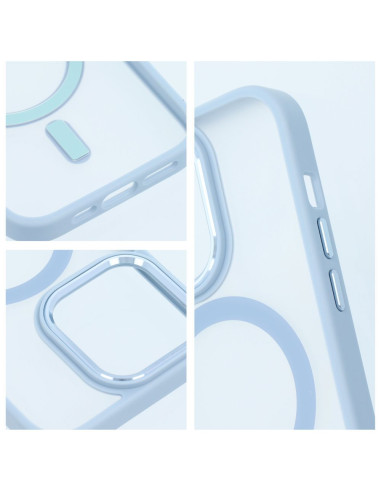 MATTE MAG COVER case compatible with MagSafe for IPHONE 16 Pro blue