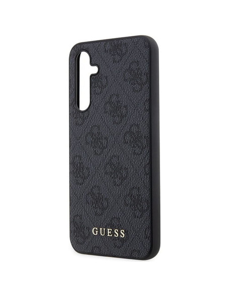 Véritable GUESS Case GUHCSA54G4GFGR pour Samsung A54 (4G Metal Gold Logo / Grey)