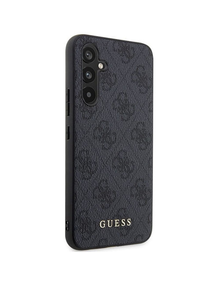 Véritable GUESS Case GUHCSA54G4GFGR pour Samsung A54 (4G Metal Gold Logo / Grey)