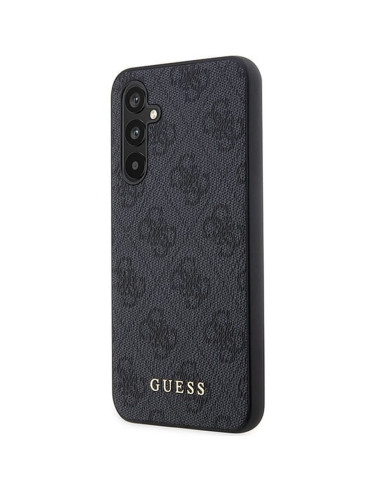 Véritable GUESS Case GUHCSA54G4GFGR pour Samsung A54 (4G Metal Gold Logo / Grey)