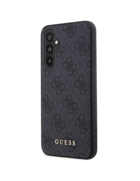 Véritable GUESS Case GUHCSA54G4GFGR pour Samsung A54 (4G Metal Gold Logo / Grey)
