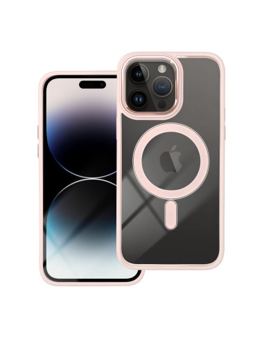 COLOR EDGE MAG COVER case compatible with MagSafe for IPHONE 16 pink