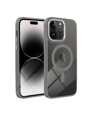 COLOR EDGE MAG COVER case compatible with MagSafe for IPHONE 16 titatnium grey