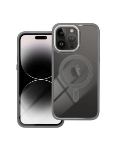 COLOR EDGE MAG COVER case compatible with MagSafe for IPHONE 16 titatnium grey 2