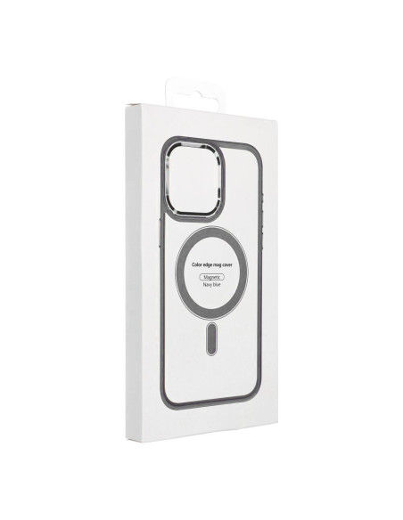 COLOR EDGE MAG COVER case compatible with MagSafe for IPHONE 16 titatnium grey