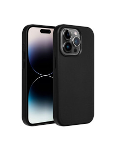 LEATHER MAG COVER case for IPHONE 16 Plus black