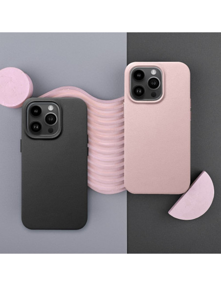 LEATHER MAG COVER case for IPHONE 16 Plus black