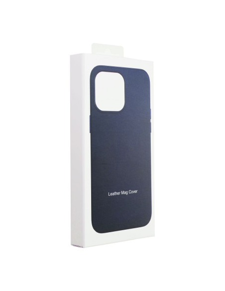 LEATHER MAG COVER case for IPHONE 16 Pro indigo blue