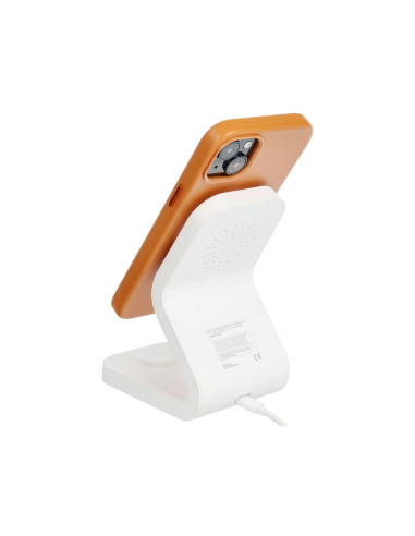 LEATHER MAG COVER case for IPHONE 16 orange