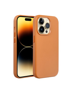 LEATHER MAG COVER case for IPHONE 16 Pro orange