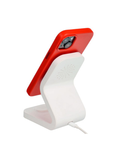 LEATHER MAG COVER case for IPHONE 16 Pro red