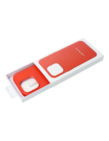 LEATHER MAG COVER case for IPHONE 16 Plus red
