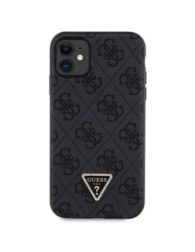 Véritable GUESS Case GUHCN61P4TDSCPK pour iPhone 11 (Cuir Logo Strass Crossbody / Noir)