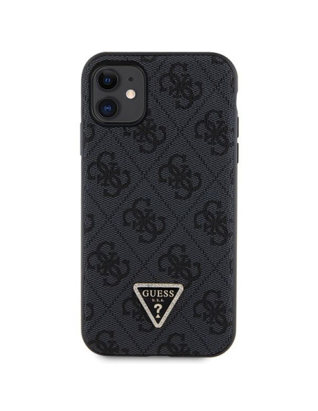 Véritable GUESS Case GUHCN61P4TDSCPK pour iPhone 11 (Cuir Logo Strass Crossbody / Noir)