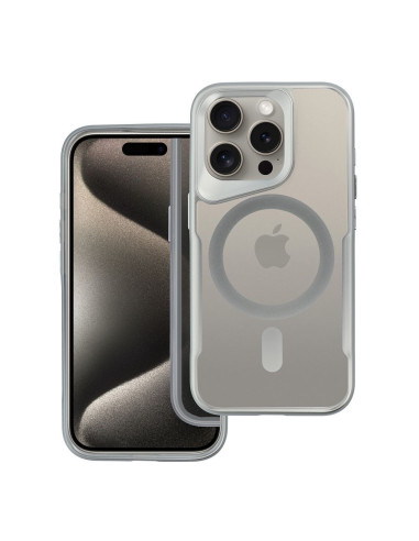 ERGOFIT NEWZONE case compatible with MagSafe for IPHONE 16 PRO MAX silver