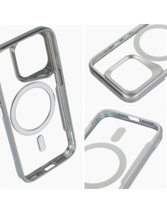 ERGOFIT NEWZONE case compatible with MagSafe for IPHONE 16 PRO MAX silver 2