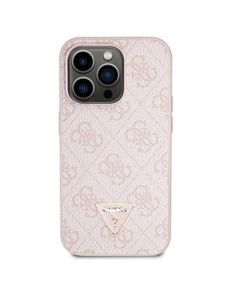 GUESS Coque pour IPHONE 14 Pro GUHCP14LP4TDSCPP (Crossbody 4G Metal Logo) rose