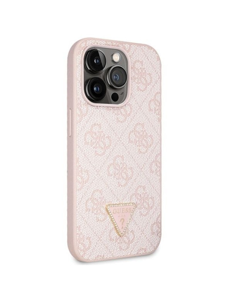 GUESS Coque pour IPHONE 14 Pro GUHCP14LP4TDSCPP (Crossbody 4G Metal Logo) rose