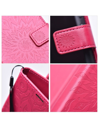 MEZZO Book case for IPHONE 16 Plus mandala magenta