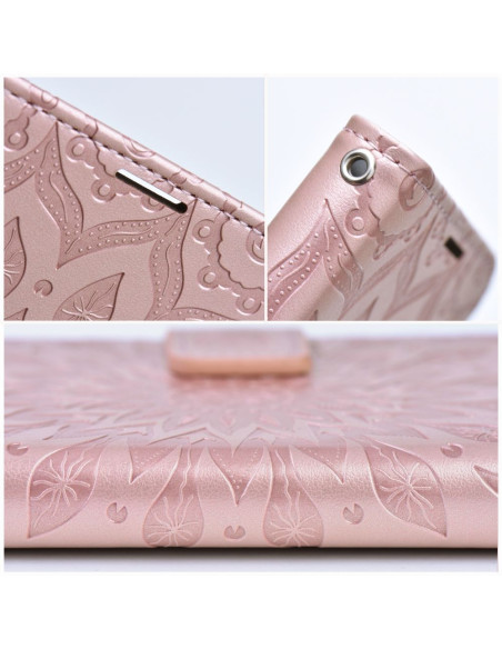 Etui MEZZO Book pour IPHONE 16 Plus mandala or rose