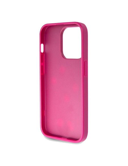 Véritable GUESS Case GUHCP15LHG4SGU pour iPhone 15 Pro (Fixed Glitter Big 4G / violet)