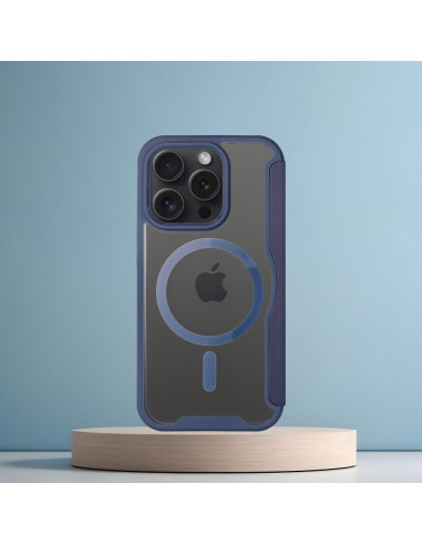Étui Smart Mag pour IPHONE 16 PRO compatible avec MagSafe bleu