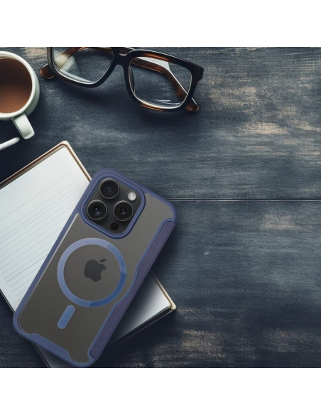 Étui Smart Mag pour IPHONE 16 PRO compatible avec MagSafe bleu